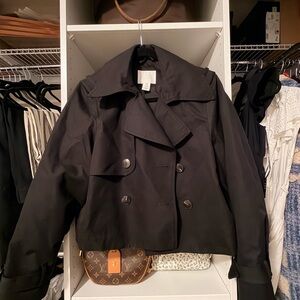 Women's Black Double-Breasted Jacket